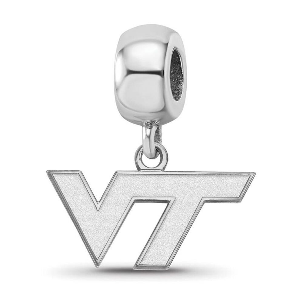 Sterling Silver Virginia Tech XS 'VT' Dangle Bead Charm